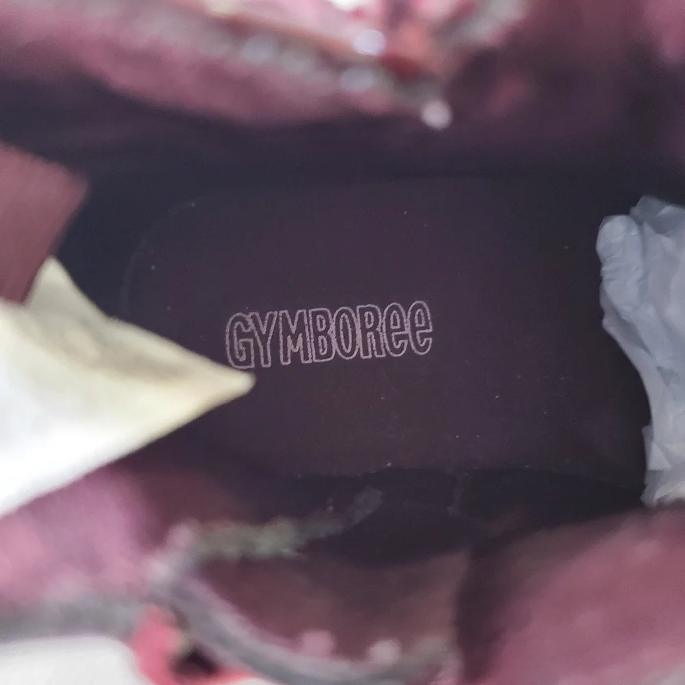 Gymboree Girls Faux Patent Leather Booties Deep Burgundy Size 6